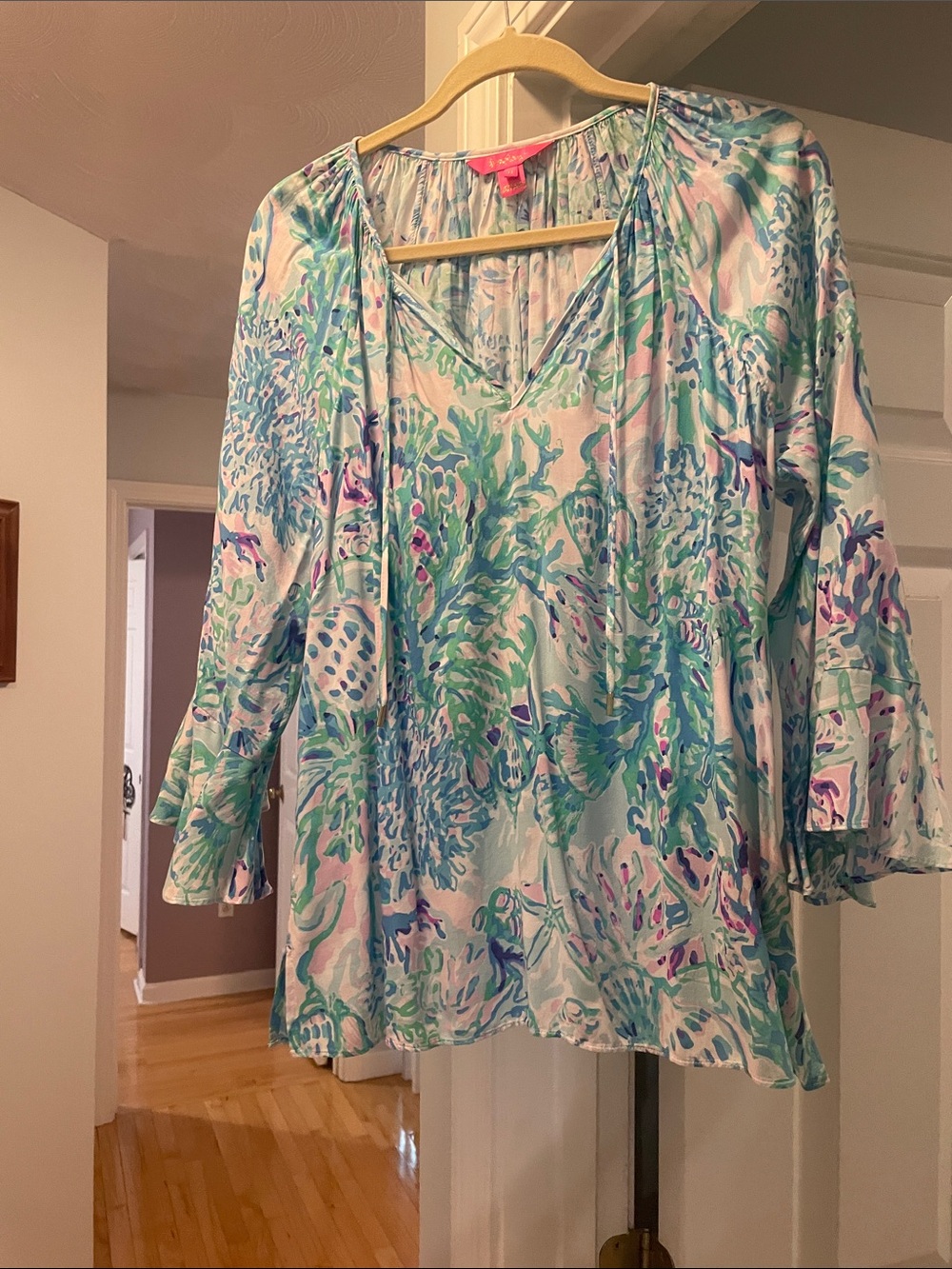 Lilly Pulitzer Willa Flounce Sleeve Medium